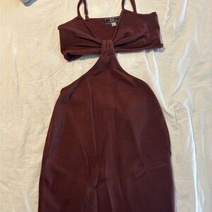 Blue Blush Maroon Knit Top